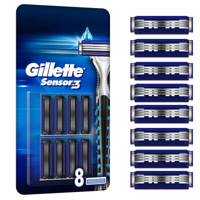 Gillette Sensor3 8 Adet Yedek Tıraş Bıçağı - 2