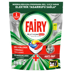 Fairy Platinum Plus Bulaşık Makinesi Deterjanı Kapsülü/Tableti 40 Yıkama Limon Kokulu - 2