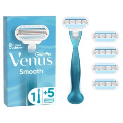 Gillette Venus Smooth Tıraş Makinesi + 5 Adet Yedek Başlık - 1