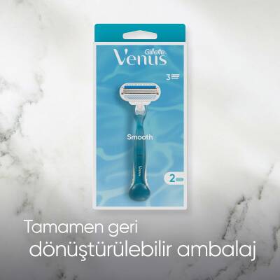 Gillette Venus Smooth Tıraş Makinesi + 5 Adet Yedek Başlık - 15