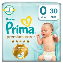 Prima Bebek Bezi Premium Care 0 Numara 30 Adet - 1