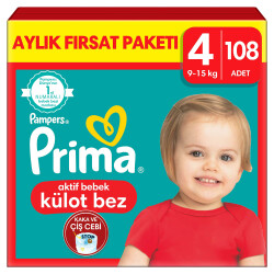 Prima Külot Bebek Bezi 4 Beden 108 Adet - 1