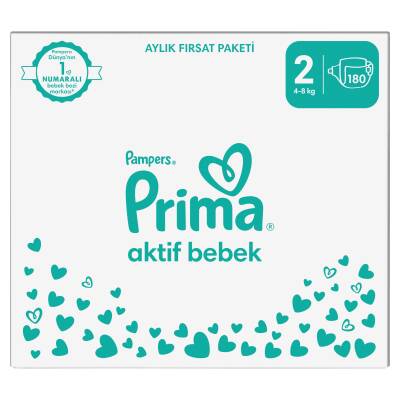 Prima Aktif Bebek, Bebek Bezi 2 Numara, 180 Adet - 2