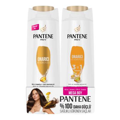 Pantene Pro-V Onarıcı Ve Koruyucu 600 Ml Şampuan + 350 Ml 3’Ü 1 Arada Şampuan - 2