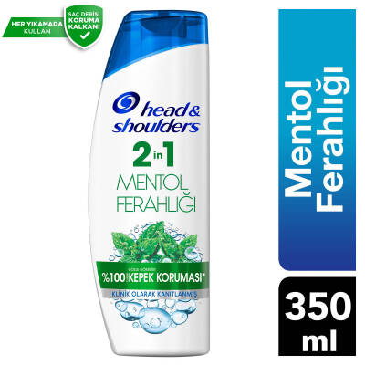 Head & Shoulders Mentol Ferahlığı 2'Si 1 Arada Kepeğe Karşı Etkili Şampuan 350 Ml - 1