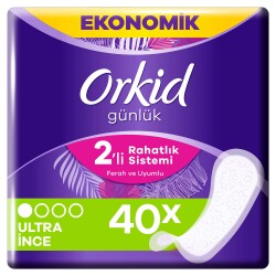 Orkid Yaprak Günlük Ped Normal Ekonomik Paket 40 Ped - 1