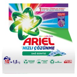 Ariel Dağ Esintisi Renklilere Özel 1,5 Kg Hızlı Çözünme Toz Çamaşır Deterjanı - 2