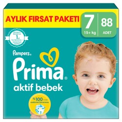 Prima Aktif Bebek, Bebek Bezi 7 Numara, 88 Adet - 1