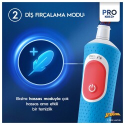 Oral-B Çocuk Şarjlı/Elektrikli Diş Fırçası Spiderman D100 - 5