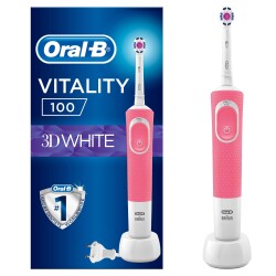 Oral-B D100 Şarj Edilebilir Diş Fırçası 3 Boyutlu Beyazlık Pembe - 1