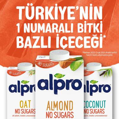 Alpro Şekersiz Badem Sütü 1 L - 6