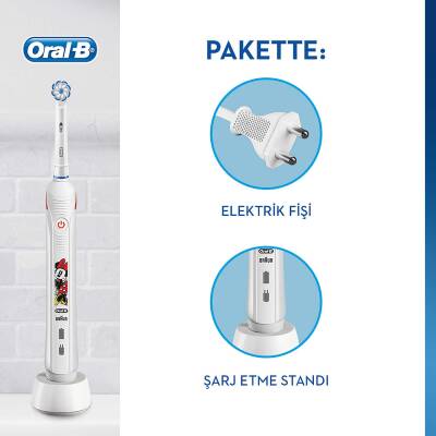 Oral-B Junior Minnie Mouse Çocuklar İçin Şarj Edilebilir Diş Fırçası (6+ Yaş) - 2