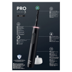 Oral-B Pro 3 - 3900 - Siyah Beyaz 2'li Şarj Edilebilir Diş Fırçası Seti - 10