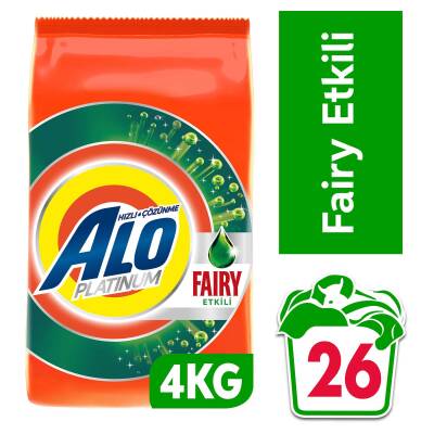 Alo Platinum 4 Kg Fairy Etkili Beyazlar Hızlı Çözülme Toz Deterjan - 1