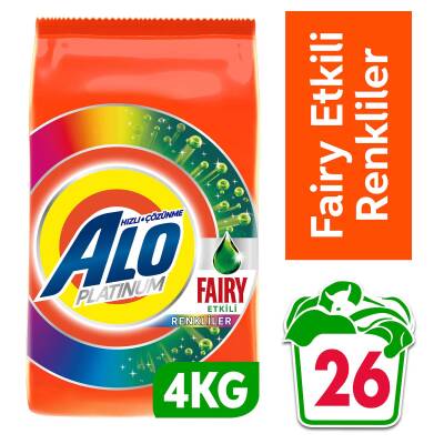 Alo Platinum 4 Kg Fairy Etkili Renkliller Hızlı Çözülme Toz Deterjan - 1