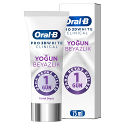 Oral-B Pro 3D White Clinical Yoğun Beyazlık Parlak Beyaz Diş Macunu 75 ml - 1