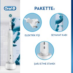 Oral-B Pro 750 Şarj Edilebilir Diş Fırçası Beyaz Özel Seri (Seyahat Kabı Hediyeli) - 4