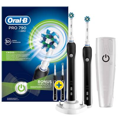 Oral-B Pro 790 Şarj Edilebilir Diş Fırçası Siyah 2'li Avantaj Paketi - 1