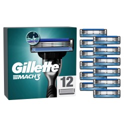 Gillette Mach3 Yedek Tıraş Bıçağı 12 Adet - 1