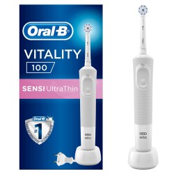 Oral-B Vitality D100 Box Beyaz Şarj Edilebilir Diş Fırçası Sensi Ultrathin - 1