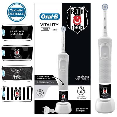 OralB D100 Şarjlı Fırça Beşiktaş Taraftar Paketi - 1