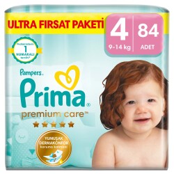 Prima Bebek Bezi Premium Care 4 Numara 84 Adet Ultra Fırsat Paketi - 1