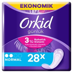 Orkid Günlük Ped Günlük Koruma Ekonomik Paket 28 Ped (Tekli Paketlerde) - 1