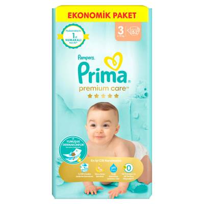 Prima Bebek Bezi Premium Care 3 Beden 52 Adet Midi Jumbo Paket - 2