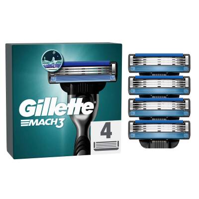 Gillette Mach3 Yedek Tıraş Bıçağı 4 Adet - 1