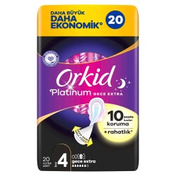 Orkid Platinum Gece Ekstra Hijyenik Ped 20 Adet Dörtlü Paket - 3