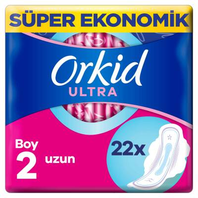 Orkid Ultra Extra Hijyenik Ped Uzun Süper Ekonomik Paket 22 Ped - 1