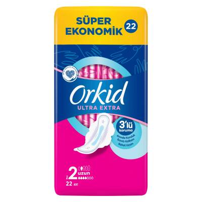 Orkid Ultra Extra Hijyenik Ped Uzun Süper Ekonomik Paket 22 Ped - 2