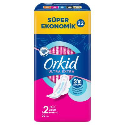 Orkid Ultra Extra Hijyenik Ped Uzun Süper Ekonomik Paket 22 Ped - 3