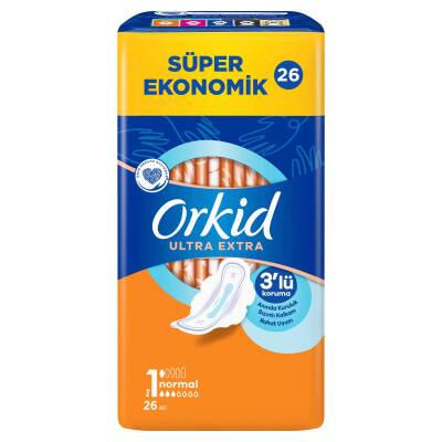 Orkid Ultra Extra Hijyenik Ped Normal Süper Ekonomik Paket 26 Ped - 6