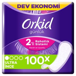 Orkid Yaprak Günlük Ped Normal Dev Ekonomik Paket 100 Ped - 2