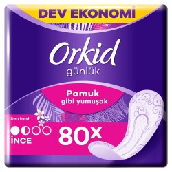 Orkid Yaprak Pamuksu Günlük Ped Deo Fresh Dev Ekonomi Paketi 80 Ped - 2