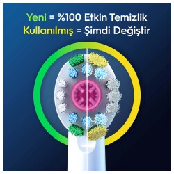 Oral-B Şarjlı Diş Fırçası Yedek Başlığı 3D White X-Filament 2 Adet Ürün - 5