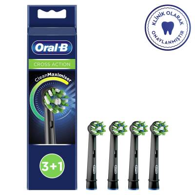 Oral-B Cross Action Black 3+1 Cleanmaximizer Yedek Başlık - 1