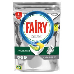 Fairy Platinum Bulaşık Makinesi Deterjanı Kapsülü/Tableti 50 Yıkama Limon Kokulu - 2