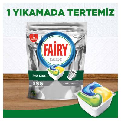 Fairy Platinum Bulaşık Makinesi Deterjanı Kapsülü/Tableti 50 Yıkama Limon Kokulu - 3