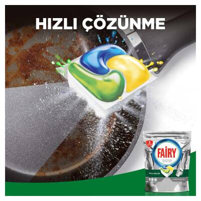 Fairy Platinum Bulaşık Makinesi Deterjanı Kapsülü/Tableti 50 Yıkama Limon Kokulu - 7