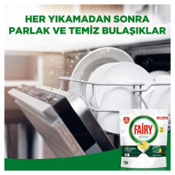 Fairy Hepsi Bir Arada Bulaşık Makinesi Deterjanı Kapsülü/Tableti 70 Yıkama Limon Kokulu - 6