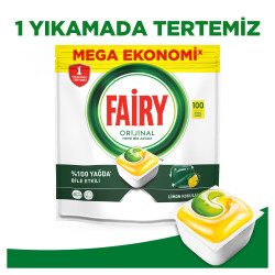 Fairy Hepsi Bir Arada Bulaşık Makinesi Deterjanı Kapsülü/Tableti 100 Yıkama Limon Kokulu - 5