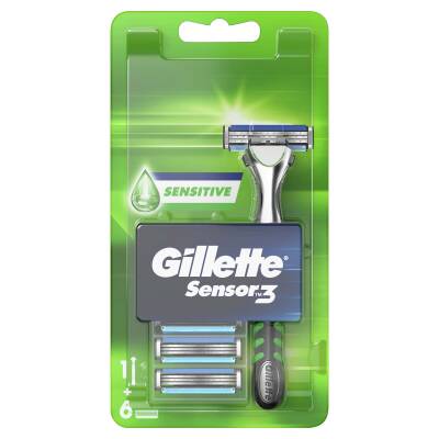 Gillette Sensor3 Tıraş Makinesi + Yedek Tıraş Bıçağı 6'Lı - 2