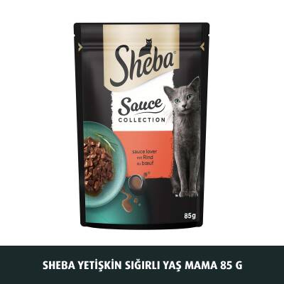 Sheba Yetişkin Sığırlı Yaş Mama 85 G - 1