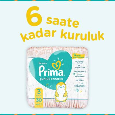 Prima Bebek Bezi Günlük Rahatlık 3 Beden 30 Adet Tekli Paket - 3