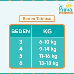 Prima Bebek Bezi Günlük Rahatlık 4 Bdn 27 Adet Tekli Paket x6 - 6