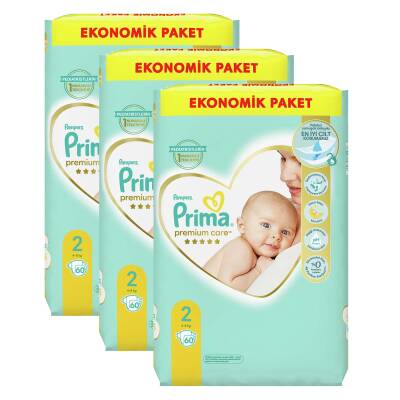 Prima Bebek Bezi Premium Care 2 Beden Aylık Fırsat Paket 180'li - 2