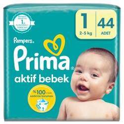 Prima Bebek Bezi Aktif Bebek 1 Beden 44 Adet Standart Paket - 1