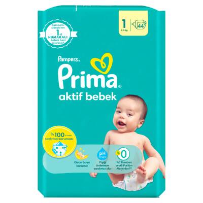 Prima Bebek Bezi Aktif Bebek 1 Beden 44 Adet Standart Paket - 2